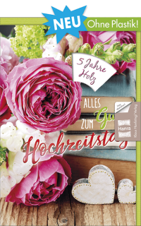 Hochzeitskarte mit Drehrad