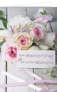 Hochzeitstagskarte Blumenstrau&szlig;.