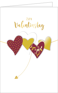 Valentinstagskarte 2 Herzen