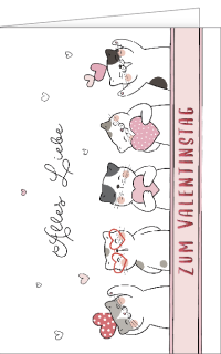 Valentinstagskarte Kätzchen