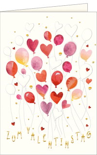 Valentinstagskarte Herzchenballons