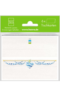 Tischkarten blau-weiss
