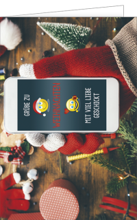 Weihnachtskarte Smileys