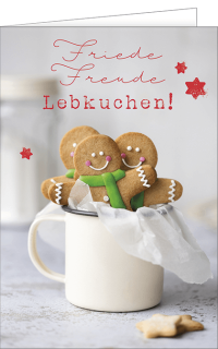 Weihnachtskarte Lebkuchenmännchen