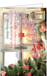 Minikarte mit einem weihnachtlichen Foto Motiv und Text