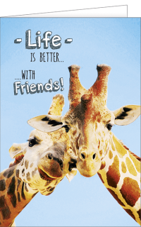 Spruchkarte Giraffen
