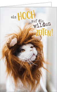 Spruchkarte Löwenkatze