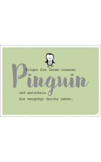 Postkarte innerer Pinguin