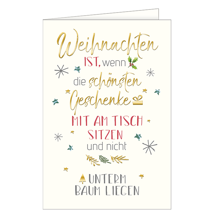 Weihnachtskarte Spruch mit Muster Jetzt bestellen
