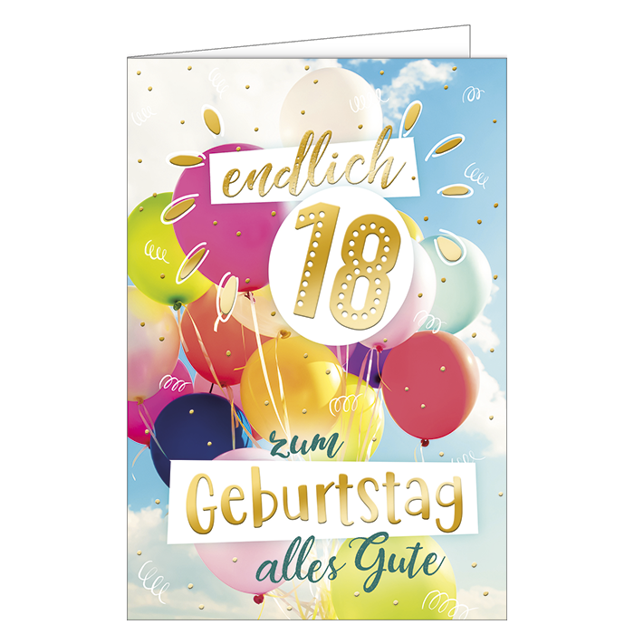 Karte zum 18. Geburtstag und zum Führerschein